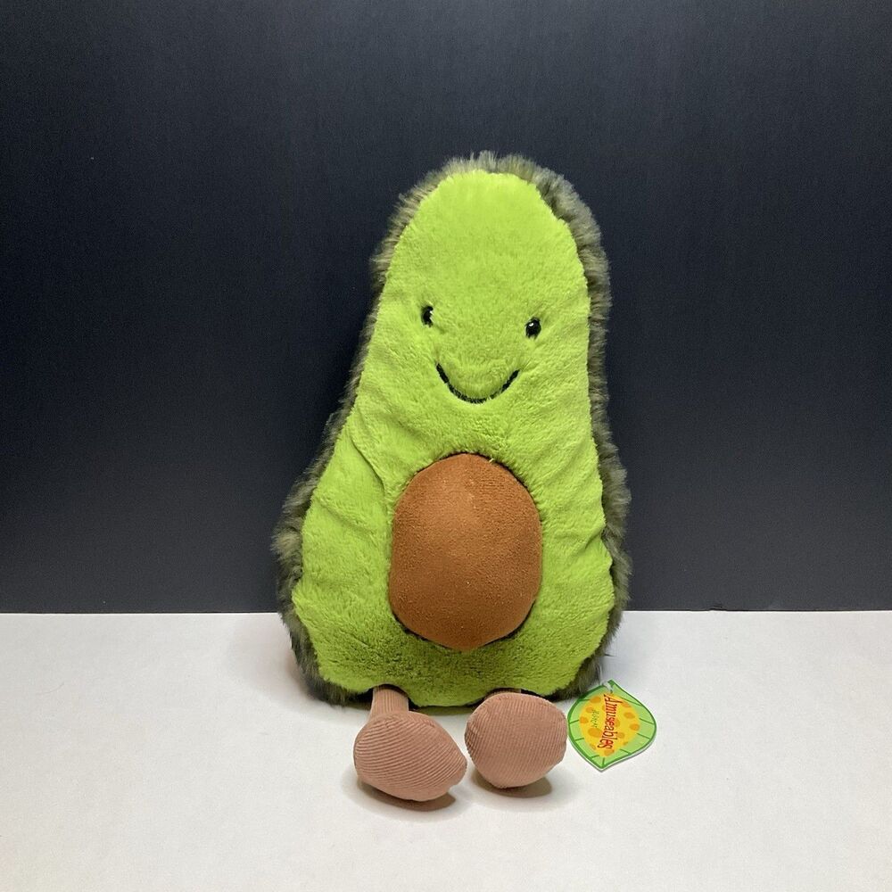 Authentic Jellycat Amusables New With Tag Avocado Stuffed Plush Doll Toy 12"